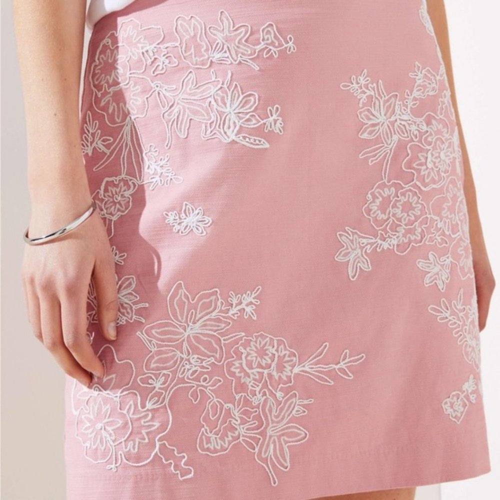 Embroidered Shift Skirt